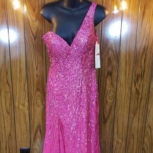 Dave & Johnny - Long Dress - Color Fuchsia - Size 4 - DJ7515